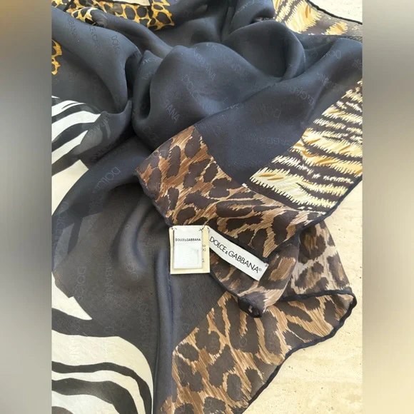 Dolce & Gabbana  Logo Silk Scarf - Picture 8 of 11
